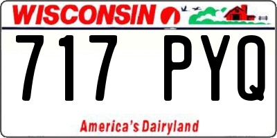 WI license plate 717PYQ