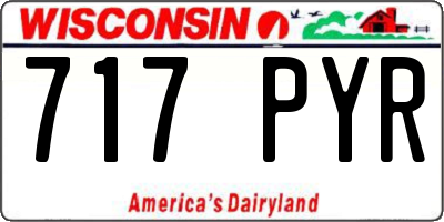 WI license plate 717PYR
