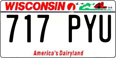 WI license plate 717PYU