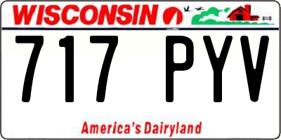 WI license plate 717PYV