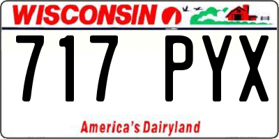 WI license plate 717PYX