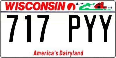 WI license plate 717PYY