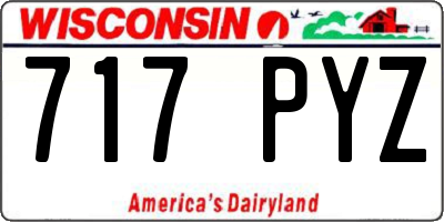WI license plate 717PYZ