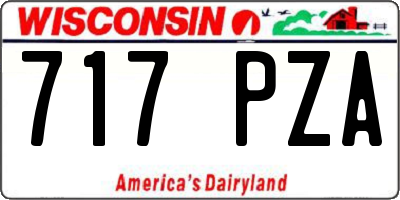 WI license plate 717PZA
