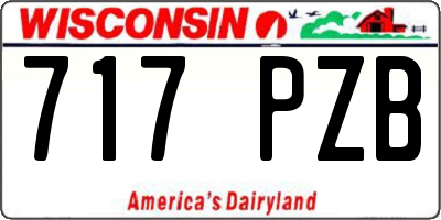 WI license plate 717PZB