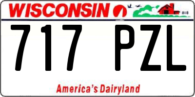 WI license plate 717PZL