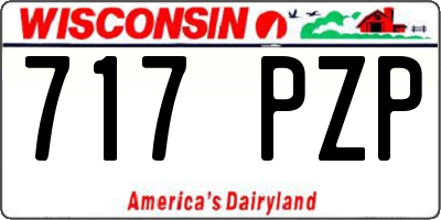 WI license plate 717PZP