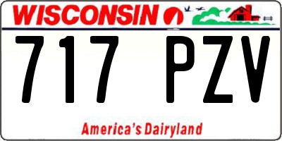 WI license plate 717PZV
