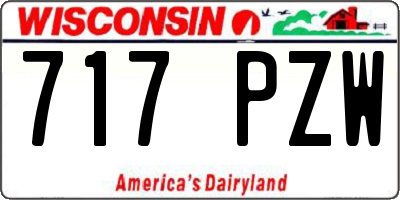 WI license plate 717PZW