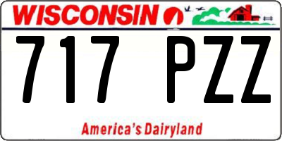 WI license plate 717PZZ