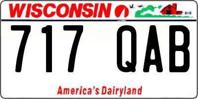 WI license plate 717QAB