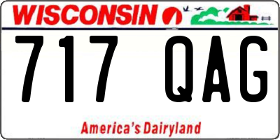 WI license plate 717QAG