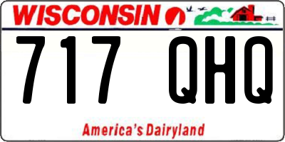 WI license plate 717QHQ