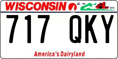 WI license plate 717QKY