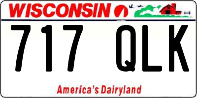 WI license plate 717QLK
