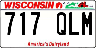 WI license plate 717QLM