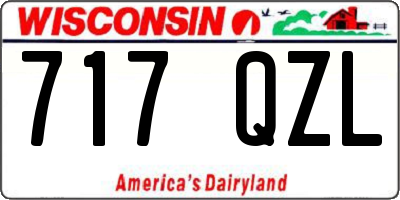 WI license plate 717QZL