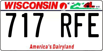 WI license plate 717RFE