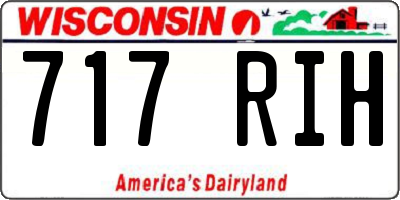 WI license plate 717RIH
