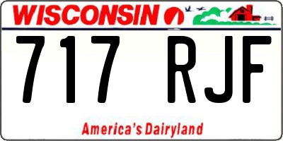 WI license plate 717RJF