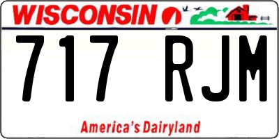WI license plate 717RJM