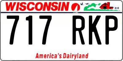 WI license plate 717RKP