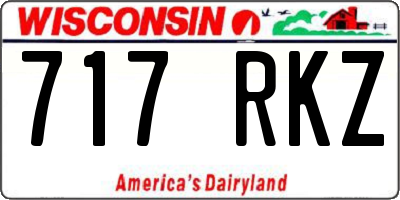 WI license plate 717RKZ