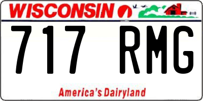WI license plate 717RMG
