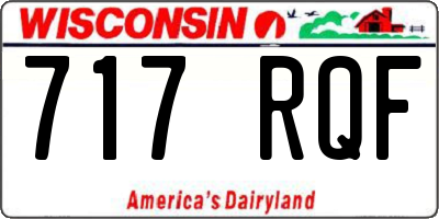 WI license plate 717RQF