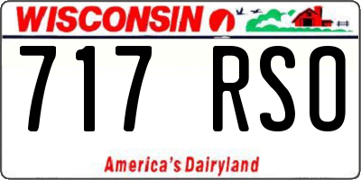 WI license plate 717RSO