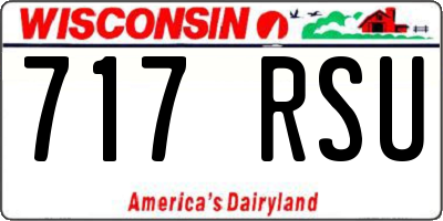 WI license plate 717RSU
