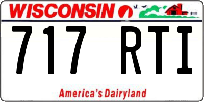 WI license plate 717RTI