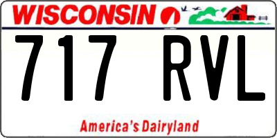 WI license plate 717RVL