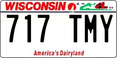 WI license plate 717TMY