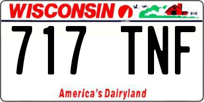 WI license plate 717TNF