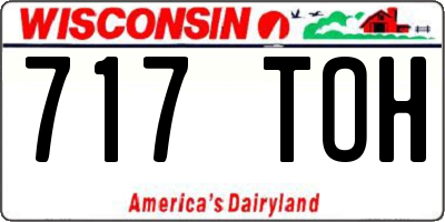 WI license plate 717TOH