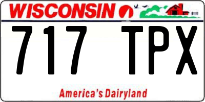 WI license plate 717TPX