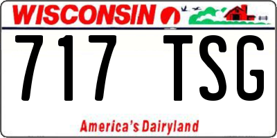 WI license plate 717TSG