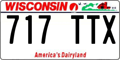 WI license plate 717TTX