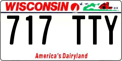 WI license plate 717TTY