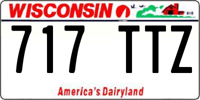 WI license plate 717TTZ