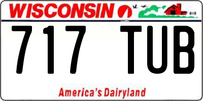 WI license plate 717TUB