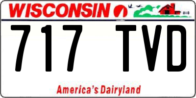 WI license plate 717TVD