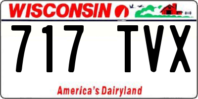 WI license plate 717TVX