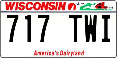 WI license plate 717TWI
