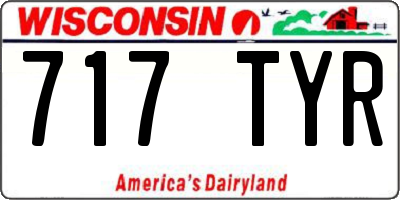 WI license plate 717TYR