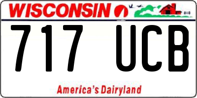 WI license plate 717UCB