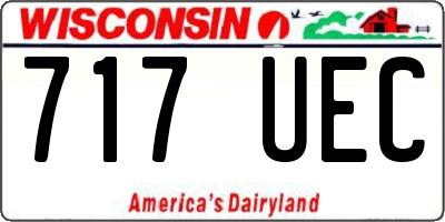 WI license plate 717UEC