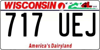 WI license plate 717UEJ