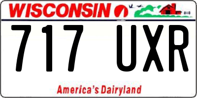 WI license plate 717UXR